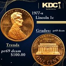 Proof 1977-s Lincoln Cent 1c Grades GEM++ Proof Deep Cameo