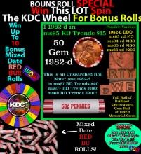 INSANITY The CRAZY Penny Wheel 1000’s won so far, WIN this 1982-d BU RED roll get 1-10 FREE