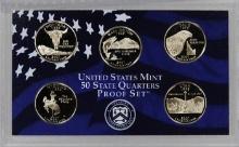 2007 United States Quarters Proof Set - 5 pc set No Outer Box