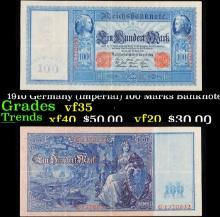 1910 Germany (Imperial) 100 Marks Banknote Grades vf++