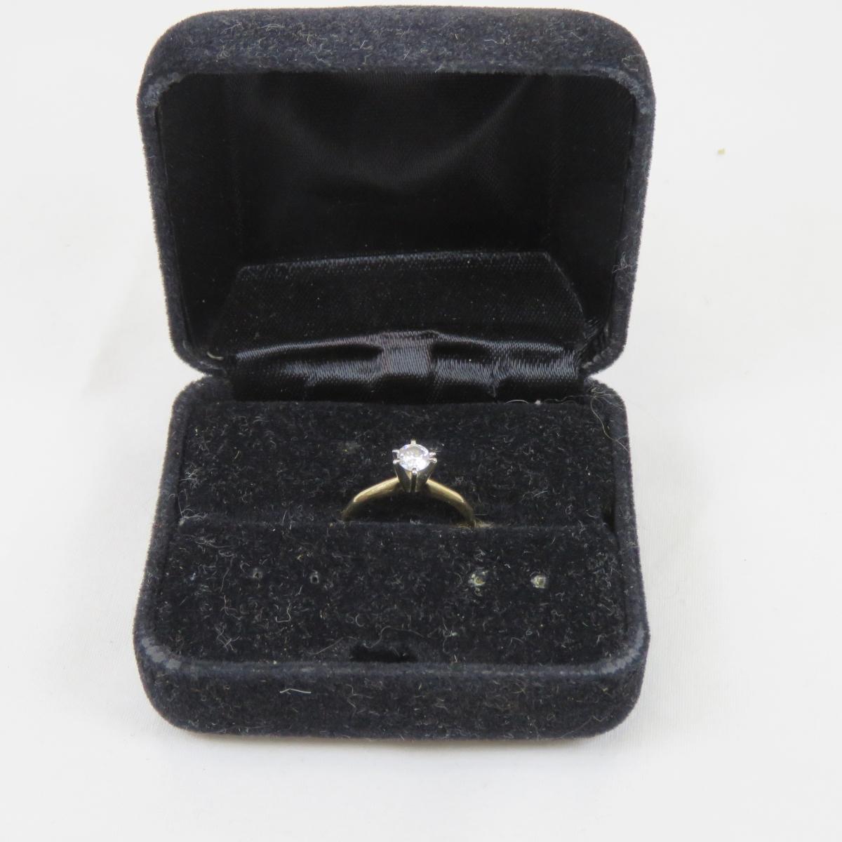 14kt Yellow Gold Solitaire Diamond Ring