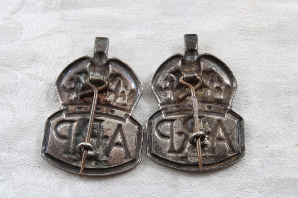 2 Sterling Silver A.R.P. Pins Air Raid Precautions