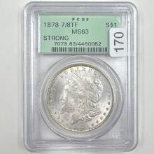 Certified 1878 7/8 TF strong U.S. Morgan silver dollar
