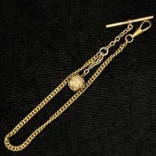 Vintage Radius yellow gold-filled watch chain