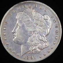 1891-CC VAM-3 spitting eagle U.S. Morgan silver dollar