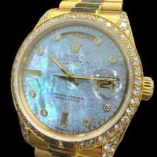 Authentic 1987 Rolex Day/Date President 18K yellow gold man's wristwatch