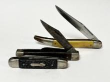 LOT OF 3 KNIVES INCLUDING CASE XX, JOHN PRIMBLE, & IDEAL