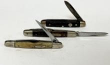 LOT OF 3 VINTAGE KNIVES INCLUDING 2 CASE XX & BOKER