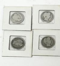 LOT OF BARBER QUARTERS BID ON 1 TIMES 4