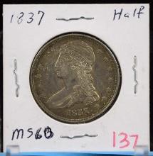 1837 Bust Half Dollar MS60