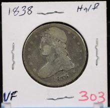 1838 Bust Half Dollar VF