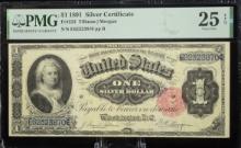 1891 $1 Silver Certificate Martha E62323870 PMG25EPQ