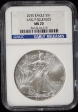 2010 American Silver Eagle NGC MS-70