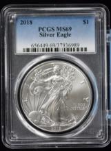 2018 American Silver Eagle PCGS MS69 89