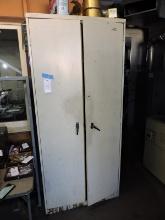 Steel 2-Door Reach-In Storage Cabinet / 36" Wide X 80" Tall X 18" Deep / Empty