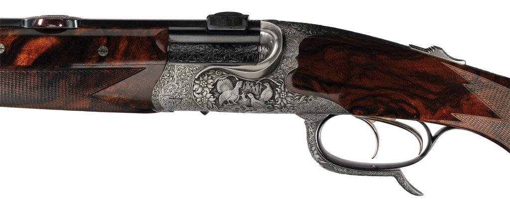 Metschiunig Engraved Karl Hauptmann Combination Gun with Scope