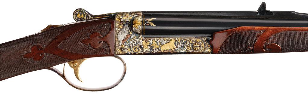 Capece Engraved C.S.M.C. Model 21 Double Rifle in .22 LR
