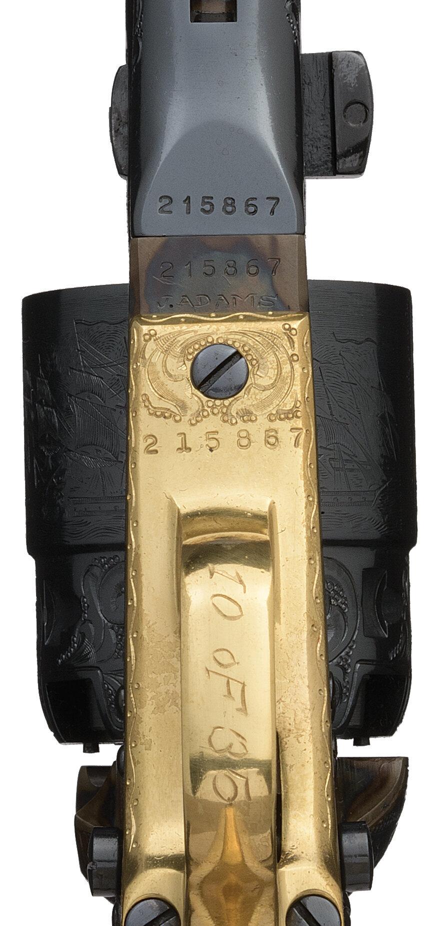 Cased Adams and Adams Master Engraved Colt 1860 Army Revolver