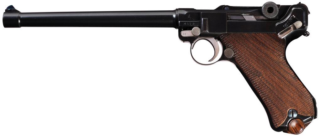 John Martz Custom .45 ACP Luger Pistol with J.V. Martz Letter