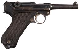 Erfurt "1918" Dated Luger Pistol with World War II Capture Paper