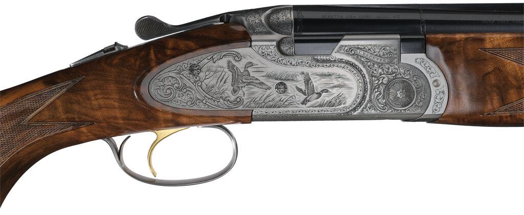 Factory Engraved Beretta 687 Extra Diamond Pigeon Shotgun