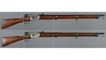 Two Swiss Vetterli Model 1869/71 Bolt Action Rifles