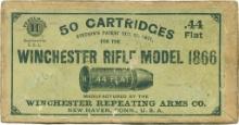 Winchester 50 Count Box of 44 Flat Ammunition for Model 1866