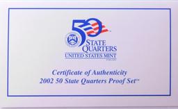2002 United States Mint 50 State Quarters Proof Set