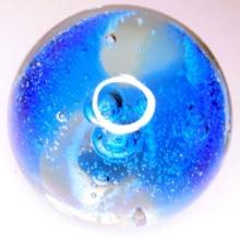 Blue Glass Paperweight