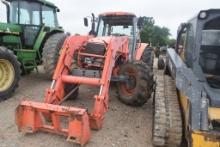 KUBOTA M135X CAB 4WD W/ LDR HAY SPEAR SALVAGE