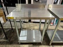 STAINLESS STEEL PREP TABLE (30" X 2' X 34 1/2")
