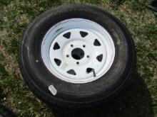 2 - Tires ST205/75R15 - 5 Hole Steel Rim (M)