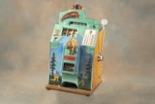 Antique Jennings Four Star 25 Cent Coin Operated Slot Machine, circa 1930s, beautifully restored, ve