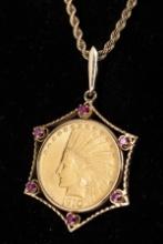 THE FOLLOWING GOLD JEWELRY ITEMS ARE FROM THE ESTATE OF THE LATE MRS. JOE KAY.
