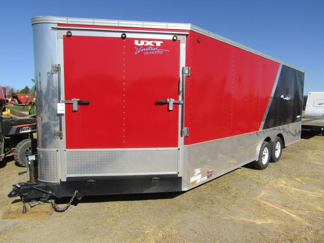 1598. 2007 UXT 25 FT. CARGO TRAILER, TANDEM AXLES, V FRONT, FOLD DOWN RAMP