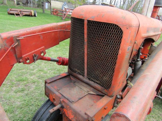 156. ALLIS CHALMERS MODEL WD45 GAS TRACTOR, NARROW FRONT, 2 POINT HITCH, 54