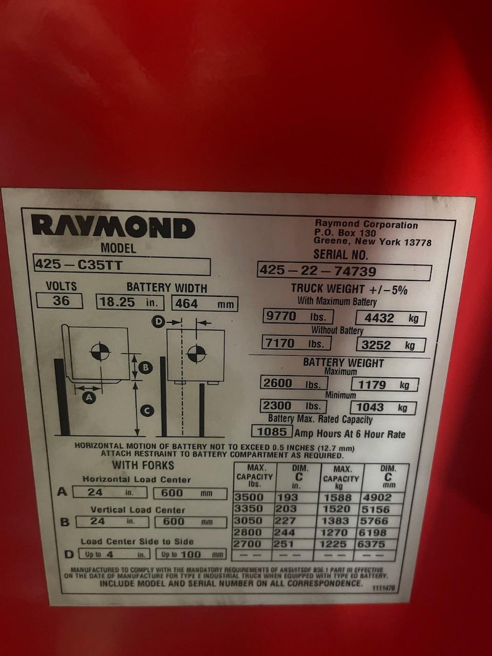 Raymond Dock Loader Forklift