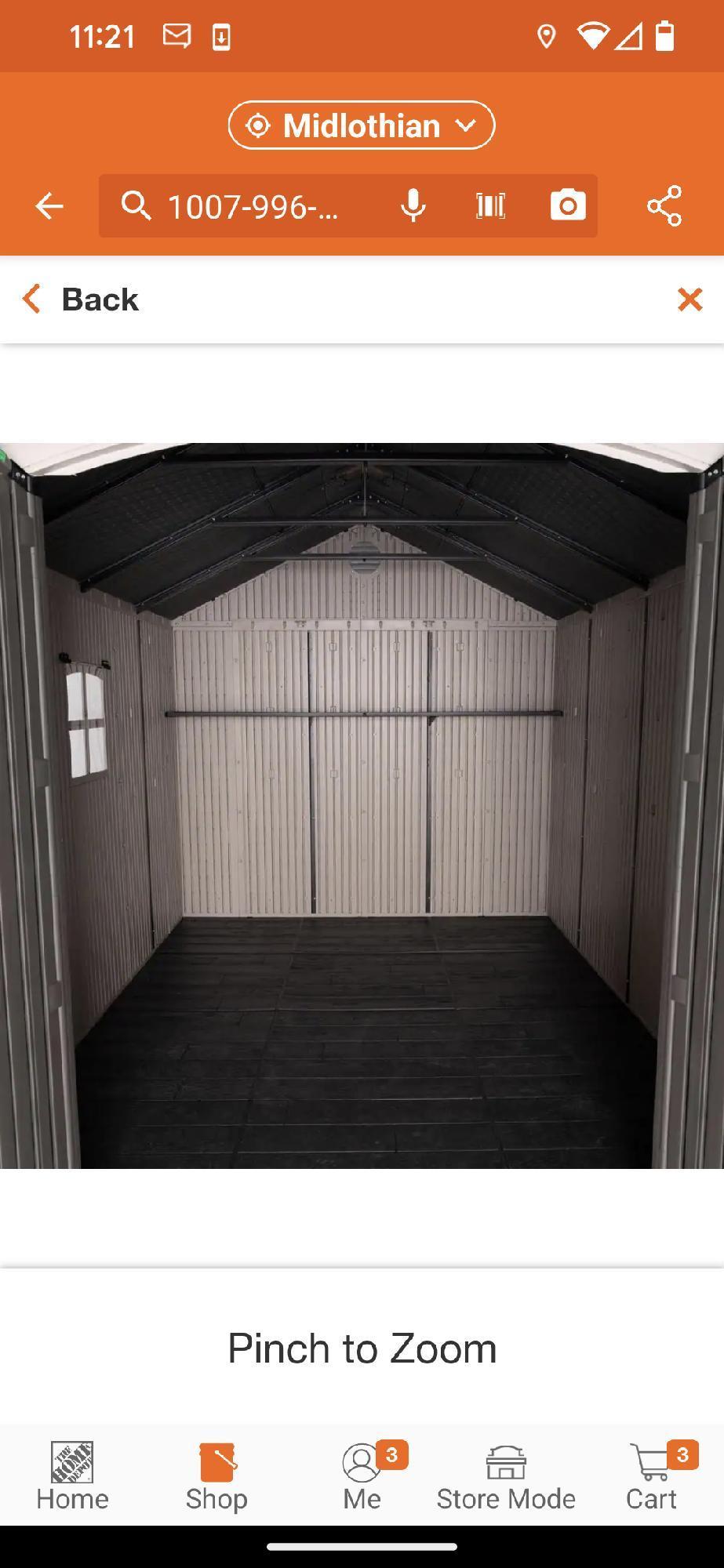 (2 Boxes) Lifetime 8 ft. W x 10 ft. D Resin Outdoor Storage Shed 71.7 sq. ft., Appears to be New in