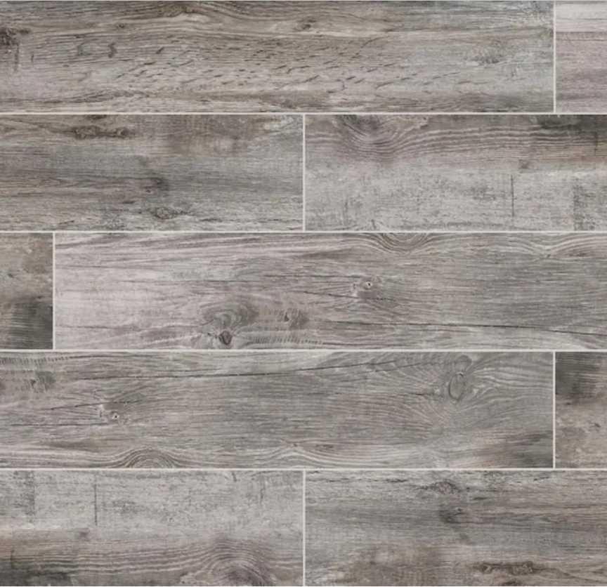 Pallet of 19 Cases of Daltile Laurelwood Smoke 8 in. x 47 in. Color Body Porcelain Floor and Wall