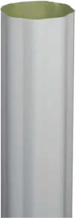 Box of 10 Amerimax Home Products? PRO 3 in. x 10 ft. White Aluminum Corrugated Round Downspout,