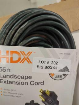 Lot of 2 Items To Include, HDX 55 ft. 16/3 Green Outdoor Extension Cord, And Buck Bros. 1 in.