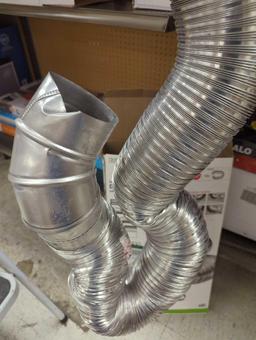 Complete Dryer Vent Hook Up Kit Air Tight 4 in. Pipe and Semi Rigid Duct UL2158A, Appears to be New