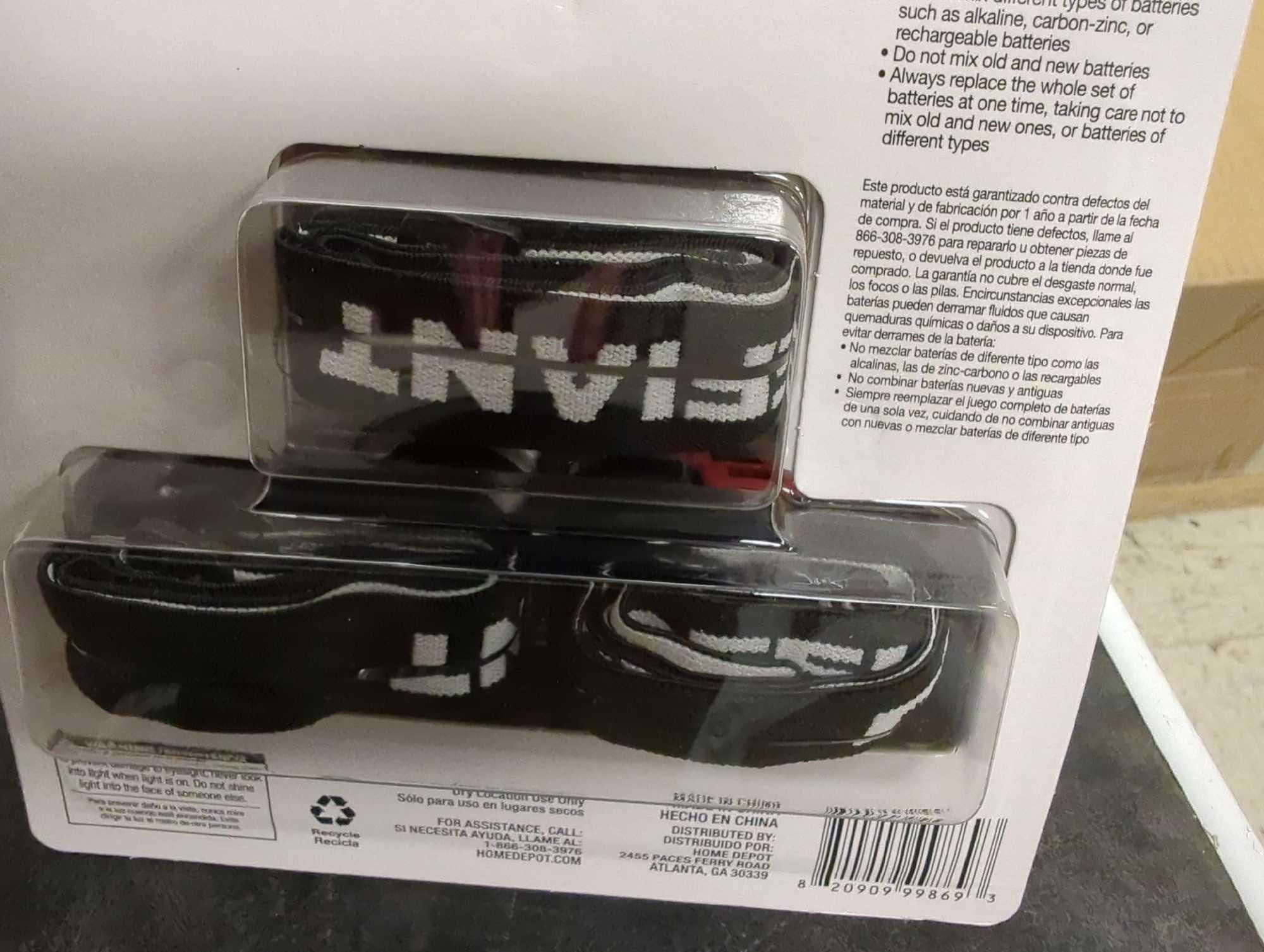 Lot of 2 Defiant 100 Lumens LED Headlight Combo, Appears to be New in Factory Sealed Package Retail