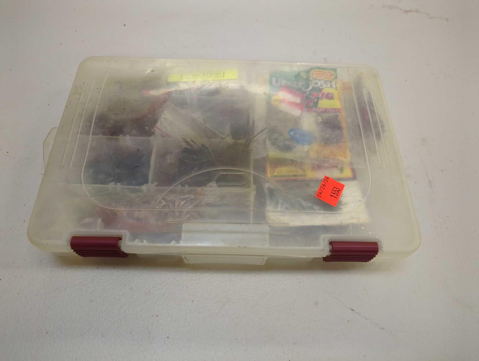 Tackle Box and contents including various fishing lures. Comes as is shown in photos. Appears to be