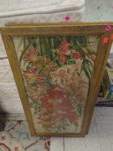 Lot of 2 Framed Floral Prints, Approximate Dimensions - 36" x 18.5", What You See in the Photos is