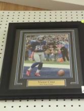 Framed Print of Victor Cruz from the New York Giants, Approximate Dimensions - 13" x 16", What You