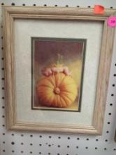 Framed Print of "Country Pumpkin" by Anne Geddes, Approximate Dimensions - 10" x 12", What You See