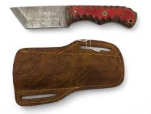 Handmade Damascus steel knives with custom wood, bone, horn or resin handles. The knives are made