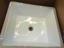 DEERVALLEY Ursa 15.75 in. Rectangular Undermount Bathroom Sink with Overflow Drain in White Vitreous