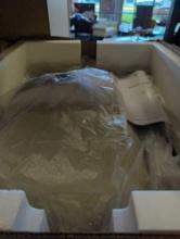 Deer Valley Rectanglar Drop-In Bathroom Sink Ceramic Semi Recessed Vessel Sink with Overflow in